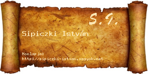 Sipiczki István névjegykártya