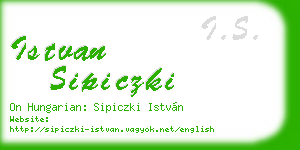 istvan sipiczki business card